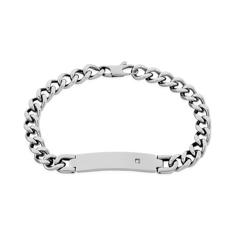 Bracelet Hugo Acier Blanc - Gourmettes Homme | Marc Orian