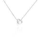 Collier Lovea Argent Blanc C&eacute;ramique Et Oxyde De Zirconium - Colliers avec pierres Femme | Marc Orian