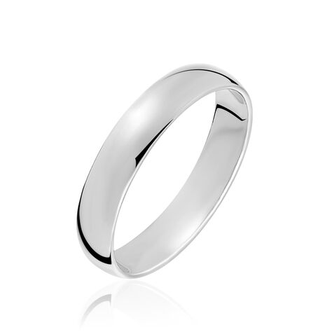 Alliance Pembe Demi Jonc Classique Argent Blanc - Alliances personnalisées Femme | Marc Orian