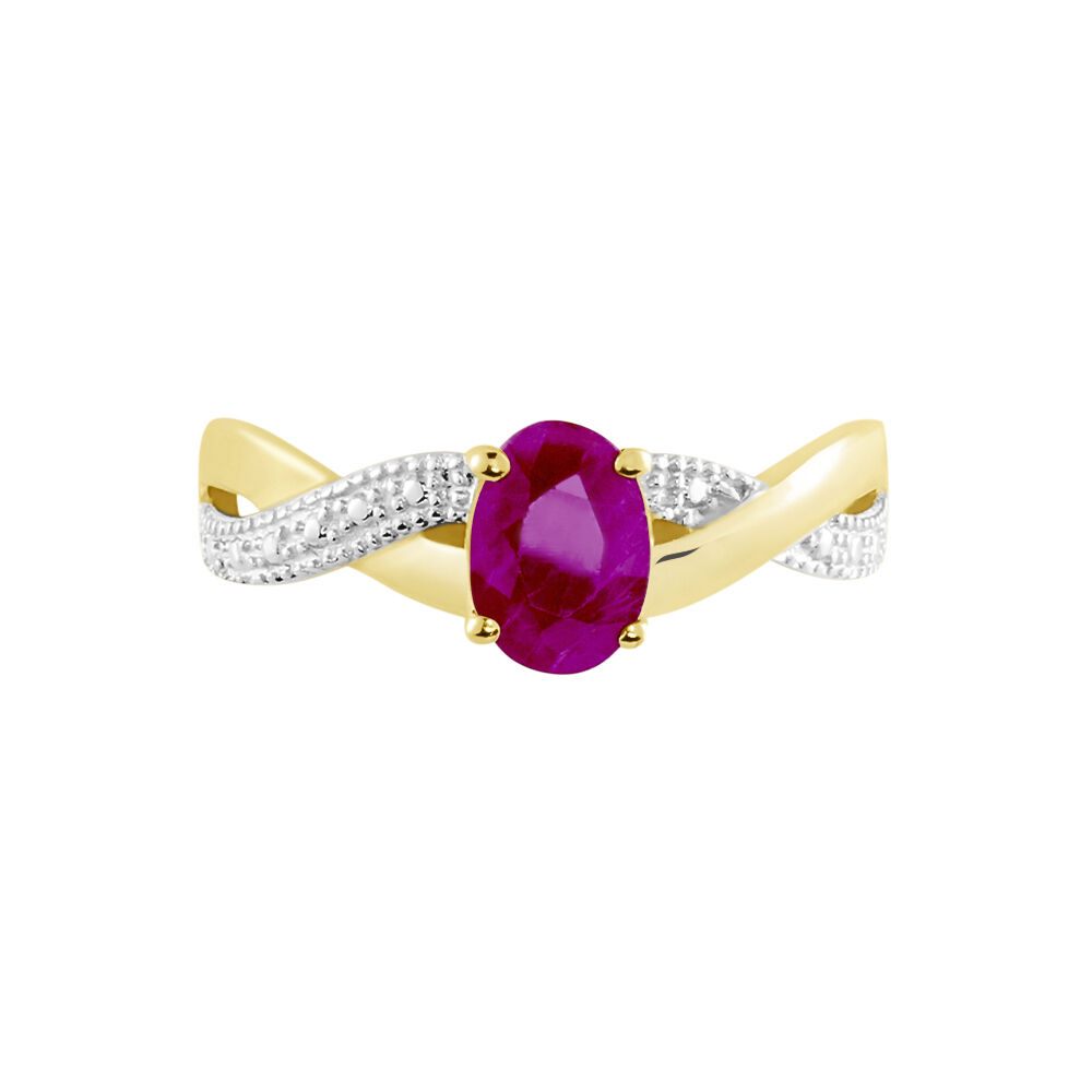 Bague Or Jaune Candice Rubis - Bagues vintage Femme | Marc Orian