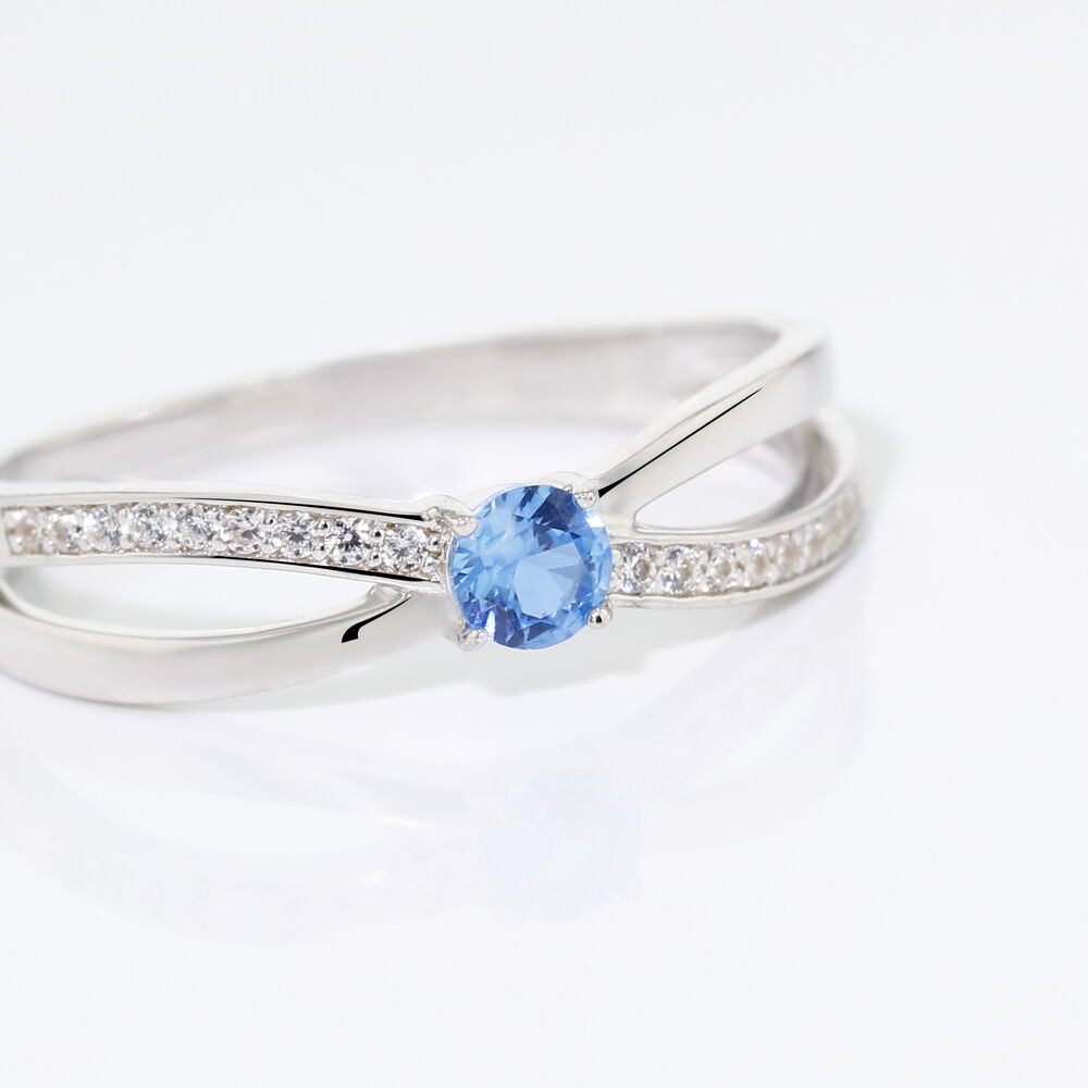 Bague Bertheline Argent Blanc Oxyde De Zirconium - Solitaires Femme | Marc Orian