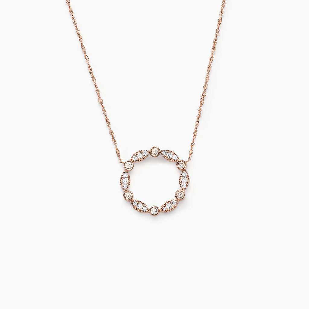 Collier Eugenie Argent Rose Oxyde De Zirconium - Colliers ras du cou Femme | Marc Orian