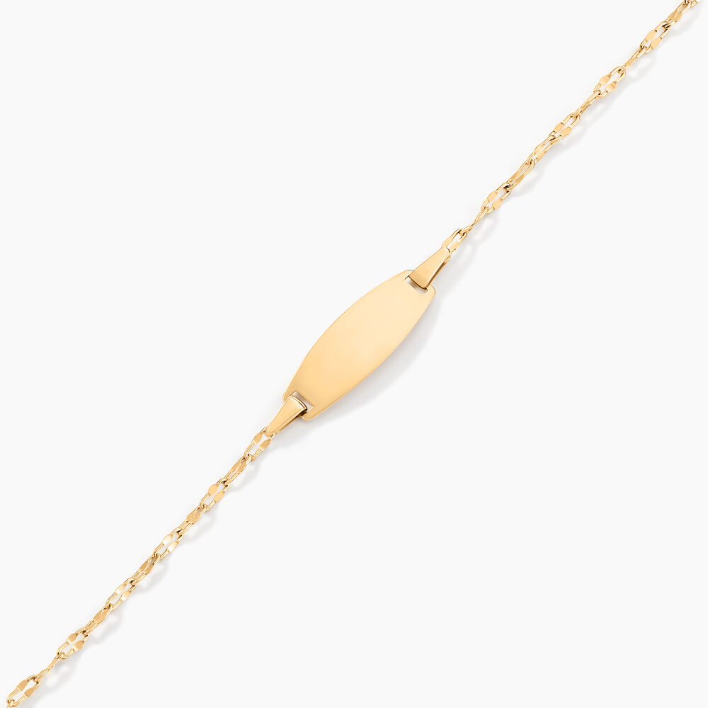 Bracelet Identit&eacute; Eowyn Maille Fantaisie Or Jaune - Gourmettes Enfant | Marc Orian