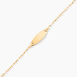 Bracelet Identit&eacute; Eowyn Maille Fantaisie Or Jaune - Gourmettes Enfant | Marc Orian