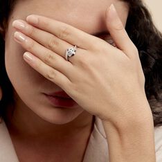 Bague Barbara Or Blanc Diamant - Bagues fiançailles Femme | Marc Orian