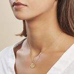 Pendentif Amber Vierge Rond Diamante Or Jaune - M&eacute;dailles et m&eacute;daillons Unisex | Marc Orian