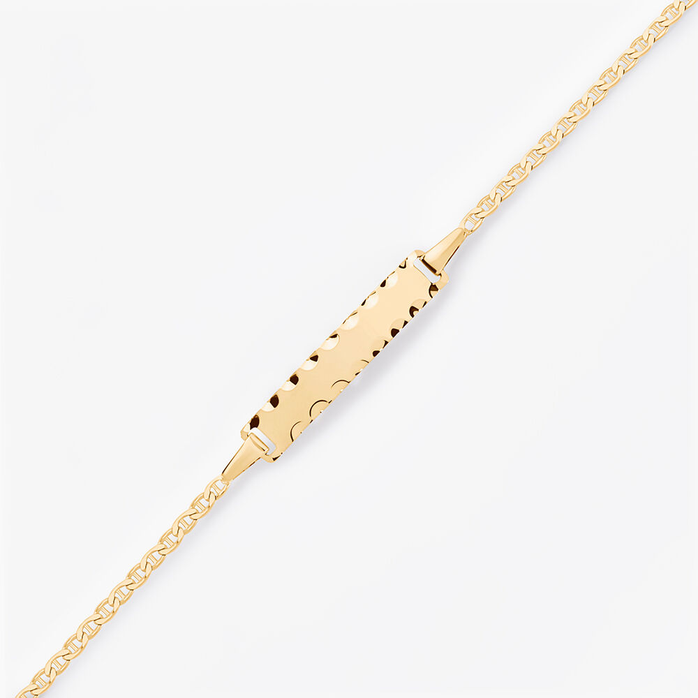 Bracelet Identit&eacute; Esta Maille For&ccedil;at Or Jaune - Gourmettes Enfant | Marc Orian
