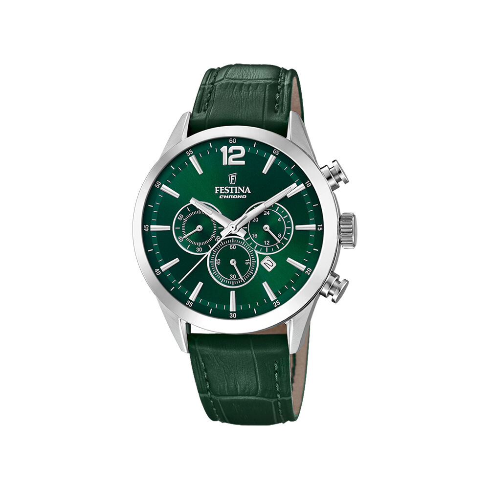 Montre Festina Timeless Chrono 44 Vert - Montres &eacute;tanches Homme | Marc Orian