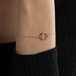 Bracelet Or Rose Tresha Diamants - Bracelets Anneaux Entrelaces Femme | Marc Orian