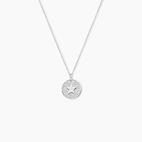 Collier Souria Argent Blanc Oxyde De Zirconium - Colliers avec pierres Femme | Marc Orian
