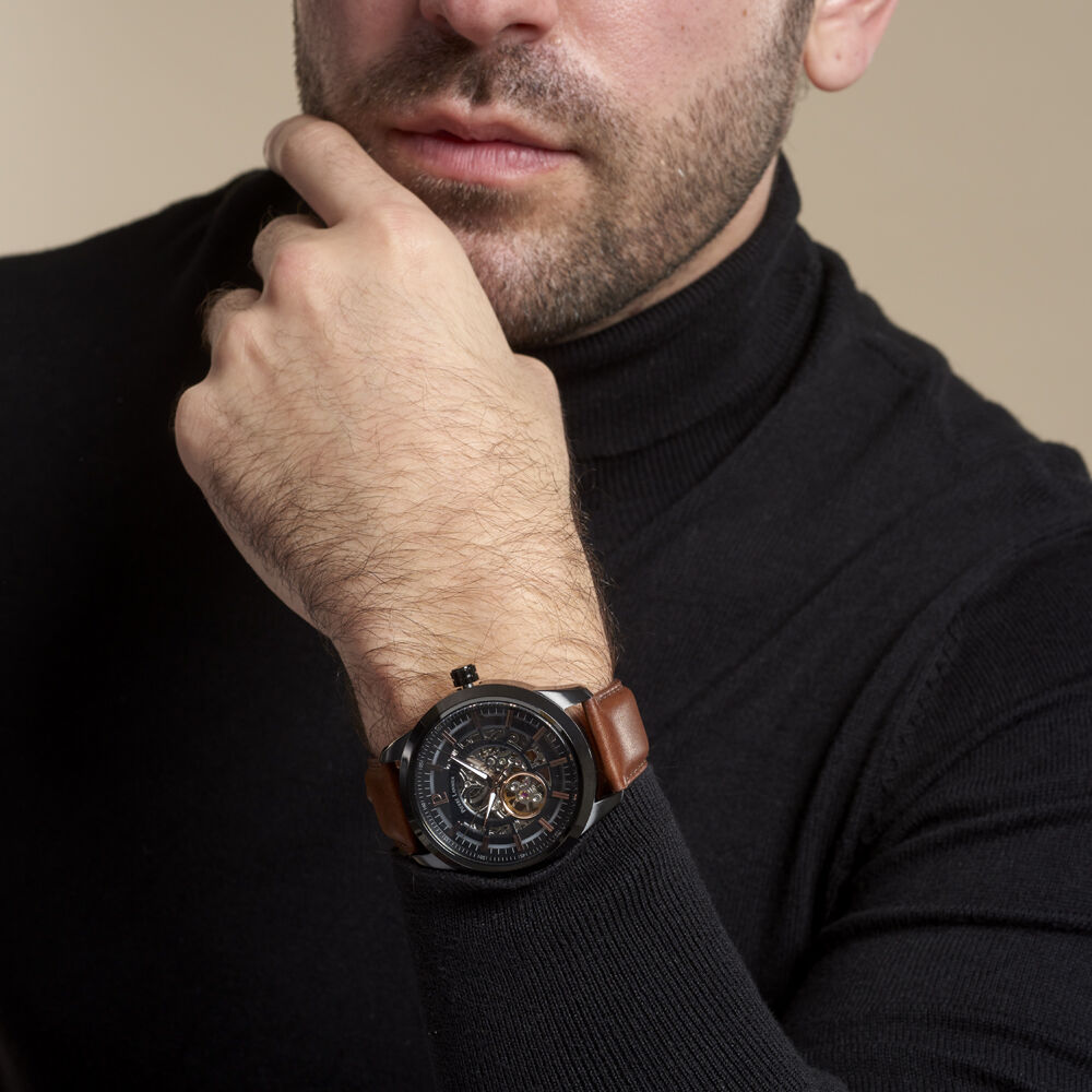 Montre Pierre Lannier Automatique 44 Noir - Montres automatiques Homme | Marc Orian
