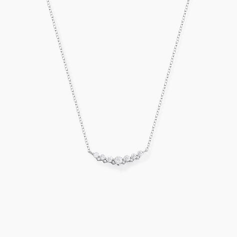 Collier Aliah Argent Blanc Oxyde De Zirconium - Colliers avec pierres Femme | Marc Orian