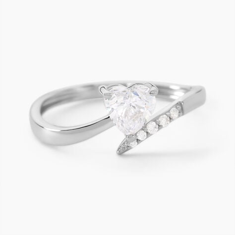 Bague Eva Or Blanc Oxyde De Zirconium - Solitaires Femme | Marc Orian