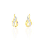 Boucles D'oreilles Puces Anila Gouttes Or Bicolore - Puces Femme | Marc Orian