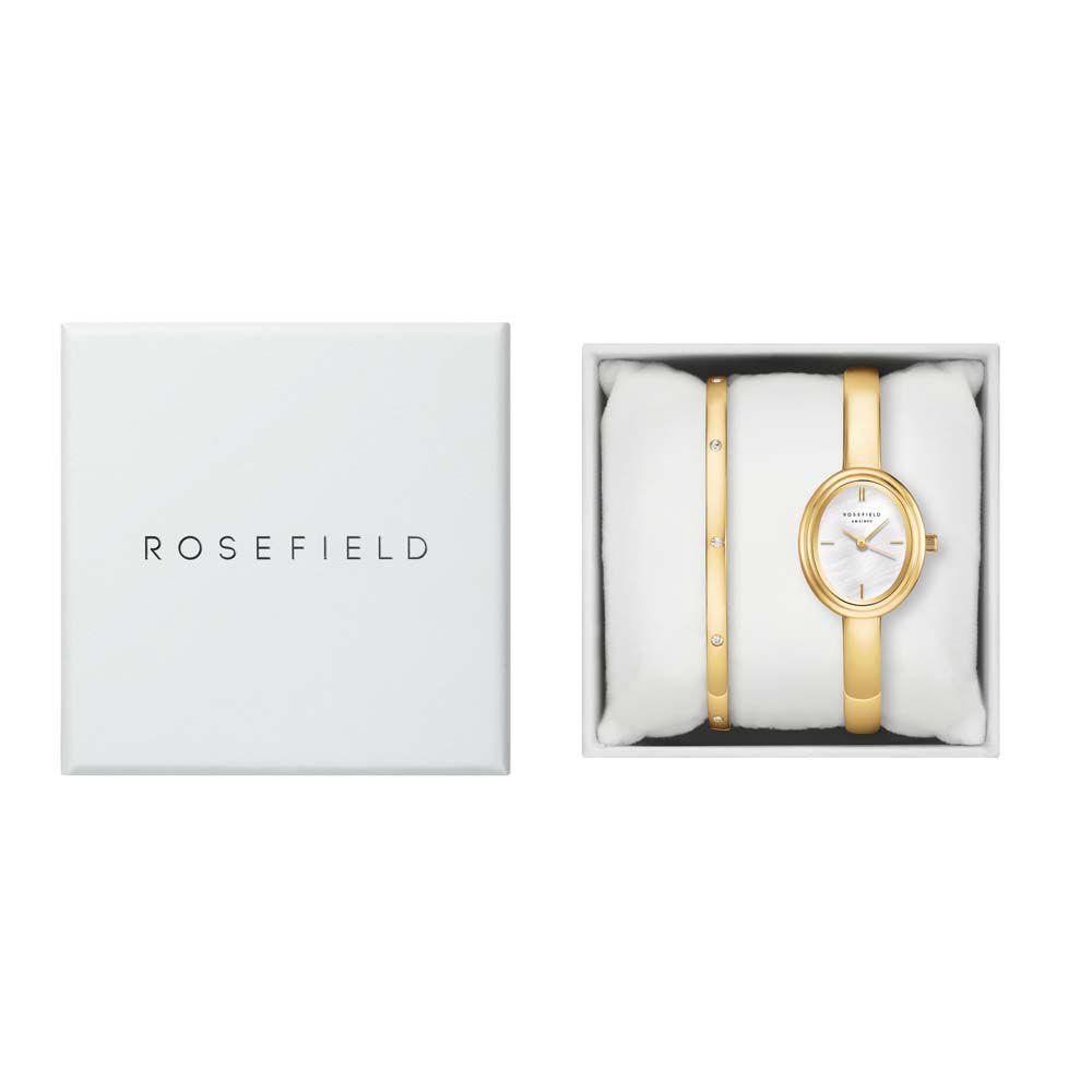 Coffret De Montre Rosefield Studio Bangle Nacre Blanche - Montres &eacute;tanches Femme | Marc Orian