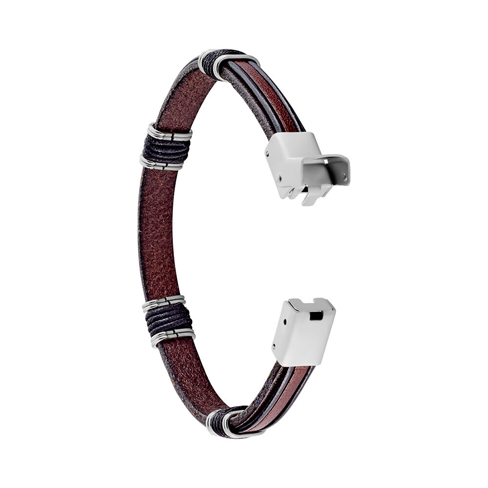 Bracelet Acier Blanc Jeff - Bracelets cuir Homme | Marc Orian