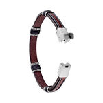 Bracelet Acier Blanc Jeff - Bracelets cuir Homme | Marc Orian