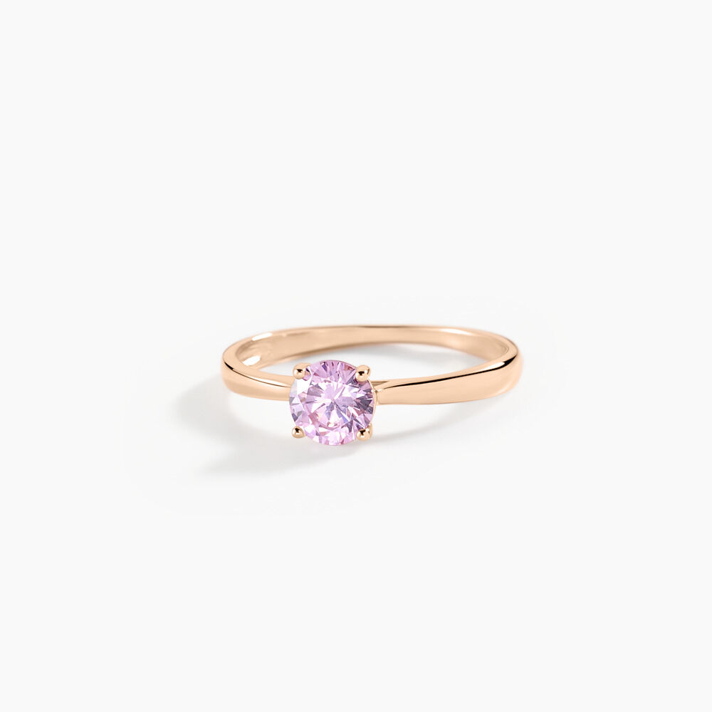 Bague Elyana Argent Rose Oxyde De Zirconium - Solitaires Femme | Marc Orian