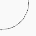 Collier Cacilda Maille Corde Argent Blanc - Colliers fantaisie Femme | Marc Orian
