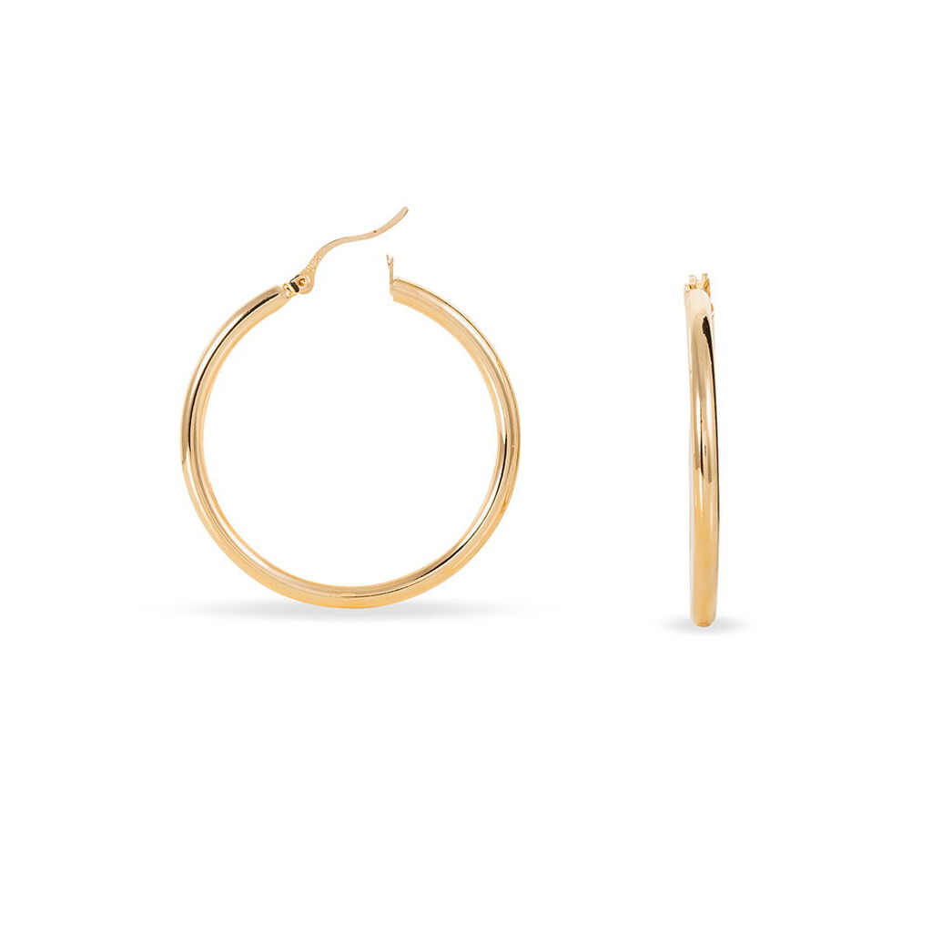 Créoles Adalie Lisse Plaqué Or Jaune - Boucles d'oreilles Créoles Femme | Marc Orian