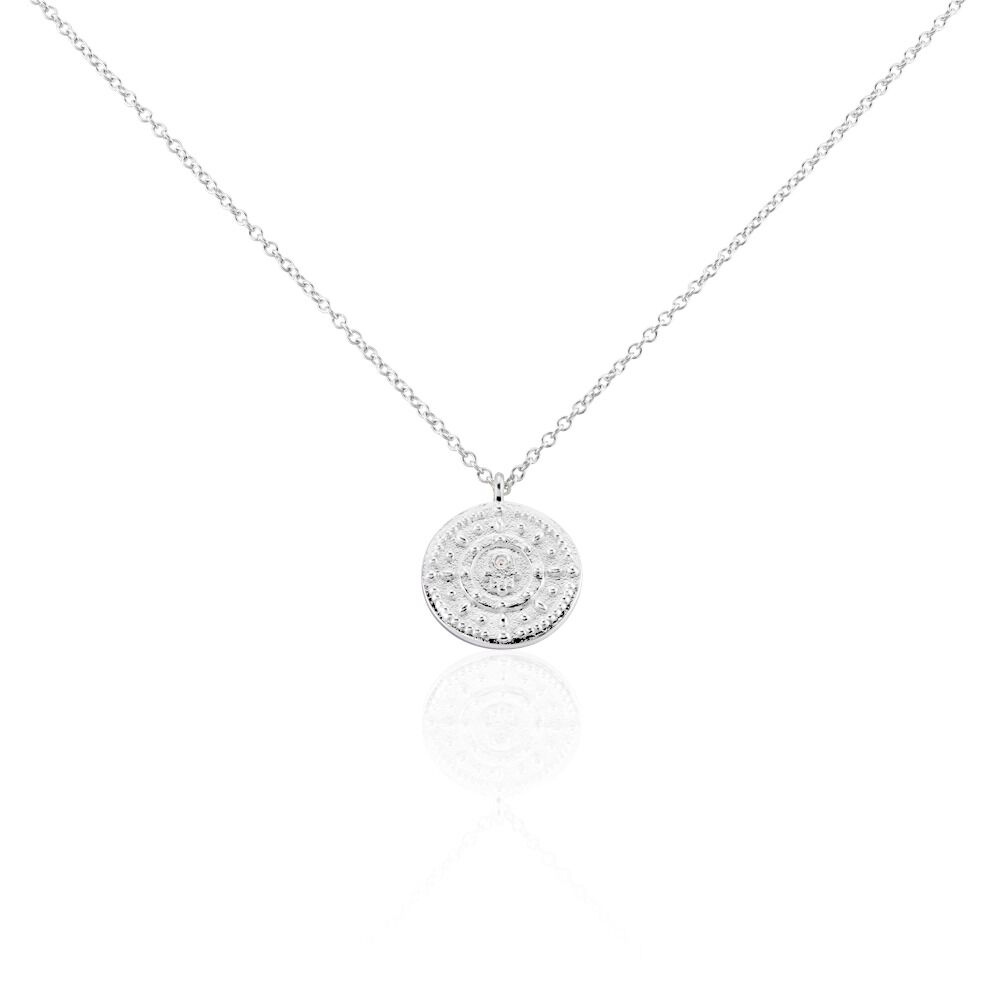 Collier Dhyana Argent Blanc Oxyde De Zirconium - Colliers avec pierres Femme | Marc Orian