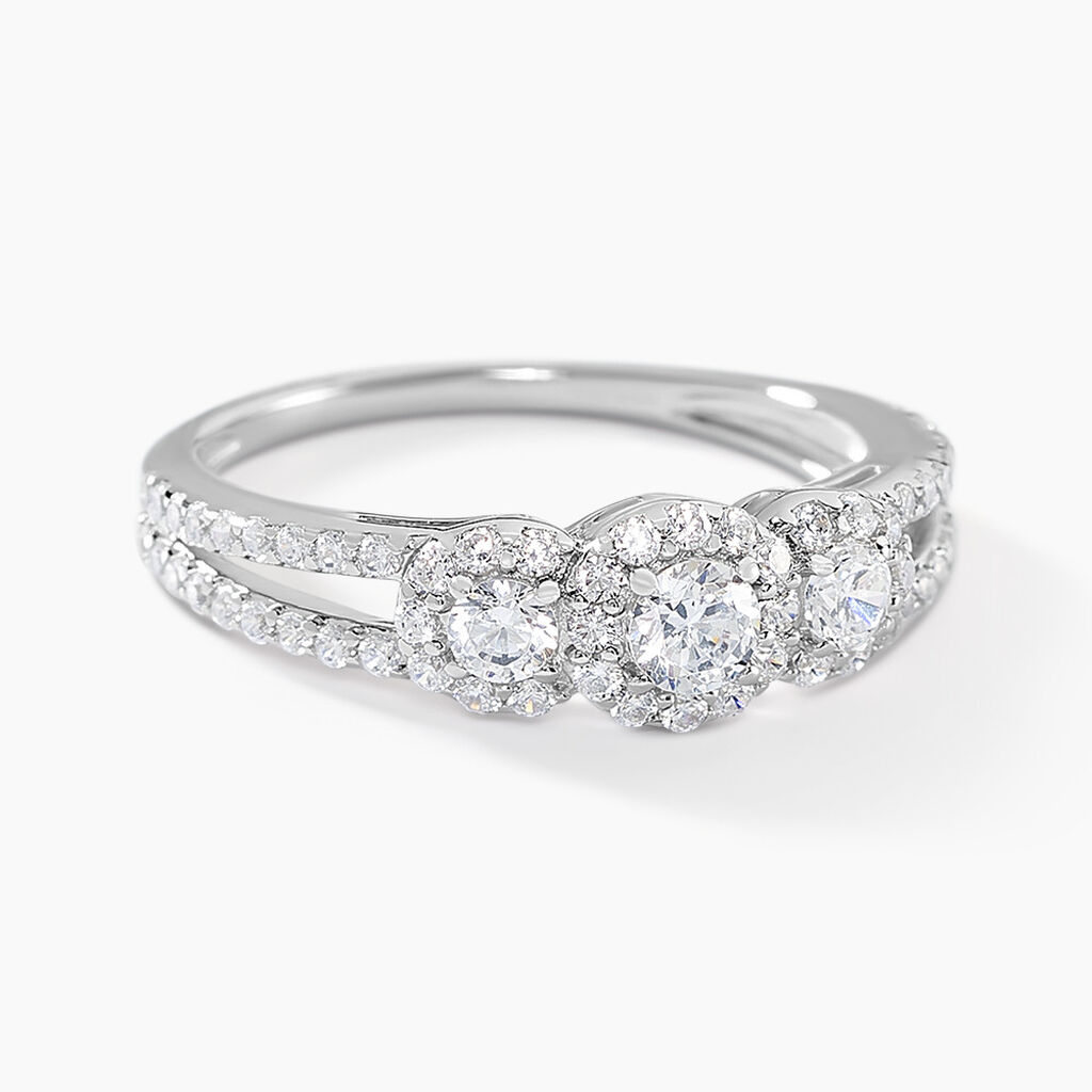 Bague Titemae Argent Blanc Oxyde De Zirconium - Solitaires Femme | Marc Orian