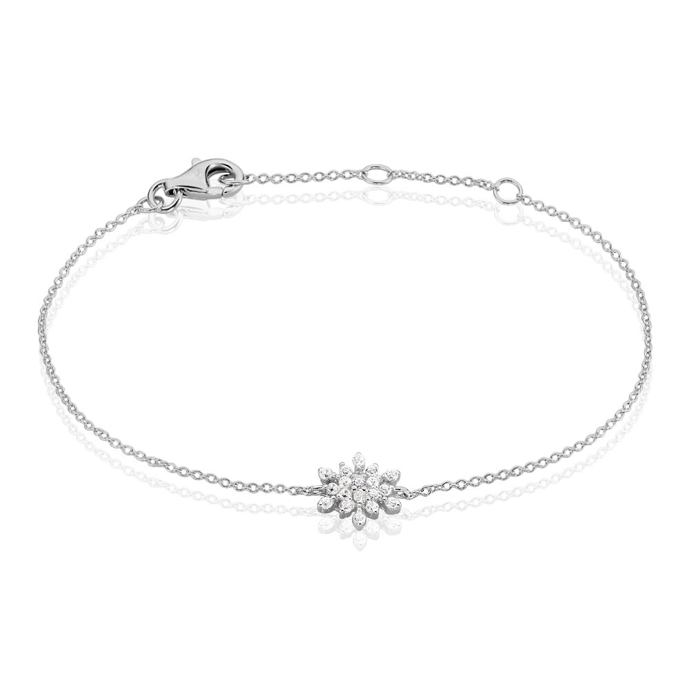 Bracelet Effie Argent Blanc Oxyde De Zirconium - Bracelets chaînes Femme | Marc Orian
