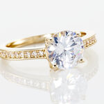 Bague Solitaire Zoura Plaqu&eacute; Or Jaune Oxyde De Zirconium - Bijoux fantaisie Femme | Marc Orian