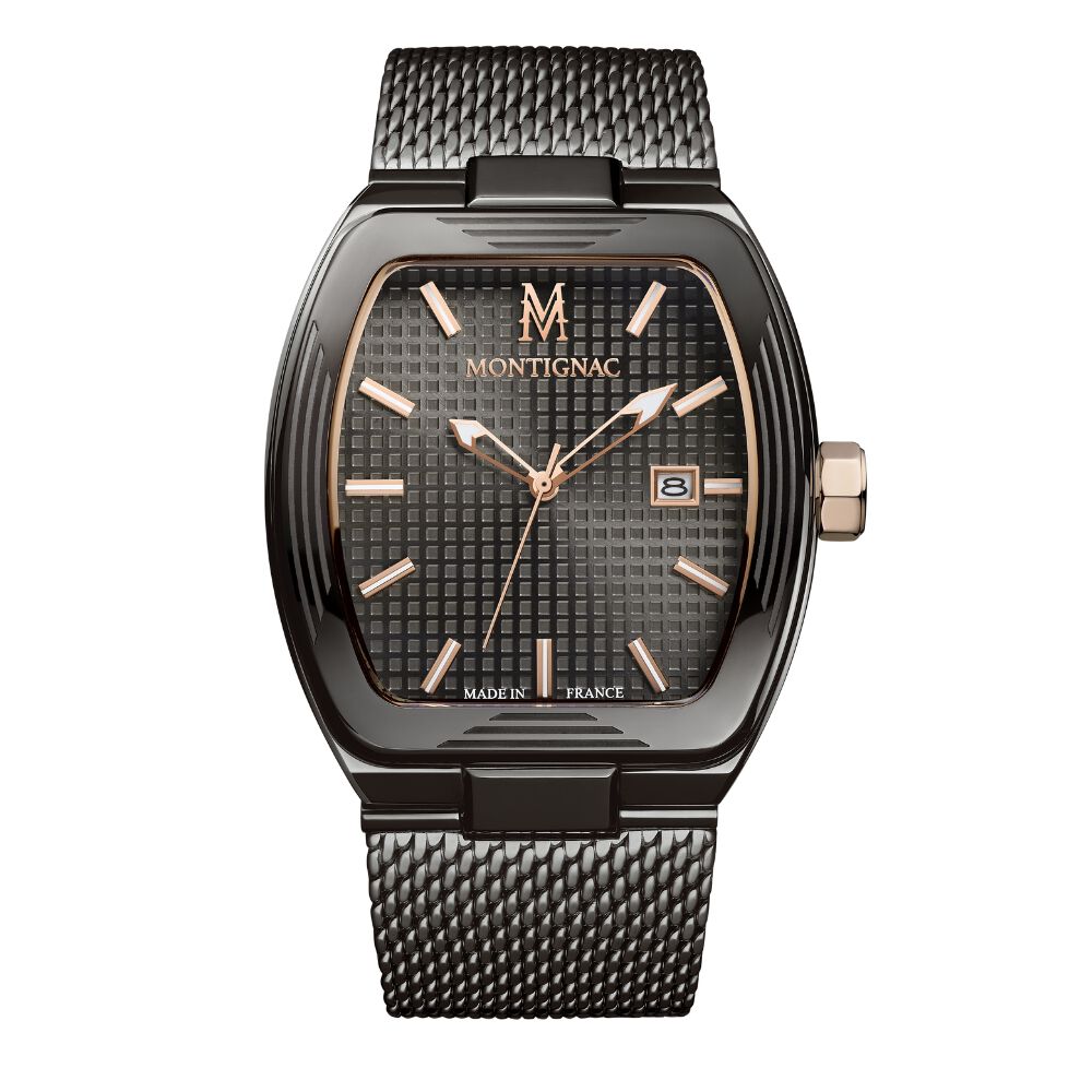 Montre Montignac Tonneau Gris - Montres &eacute;tanches Homme | Marc Orian