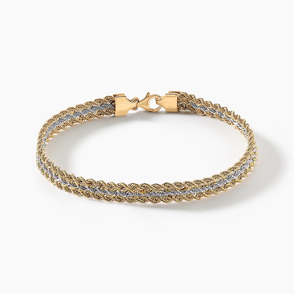 Bracelet Jerry 3 Or Bicolore - Bracelets mailles Femme | Marc Orian