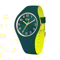 cadran doré fond vert bracelet silicone vert