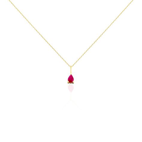 Collier Goutte Or Jaune Rubis - Colliers avec pierres Femme | Marc Orian