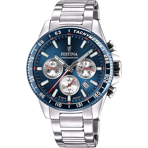 Montre Festina Timeless Chronograph Bleu - Montres sport Homme | Marc Orian