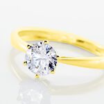 Solitaire Or Jaune Laurian Oxyde De Zirconium Blanc - Solitaires Femme | Marc Orian