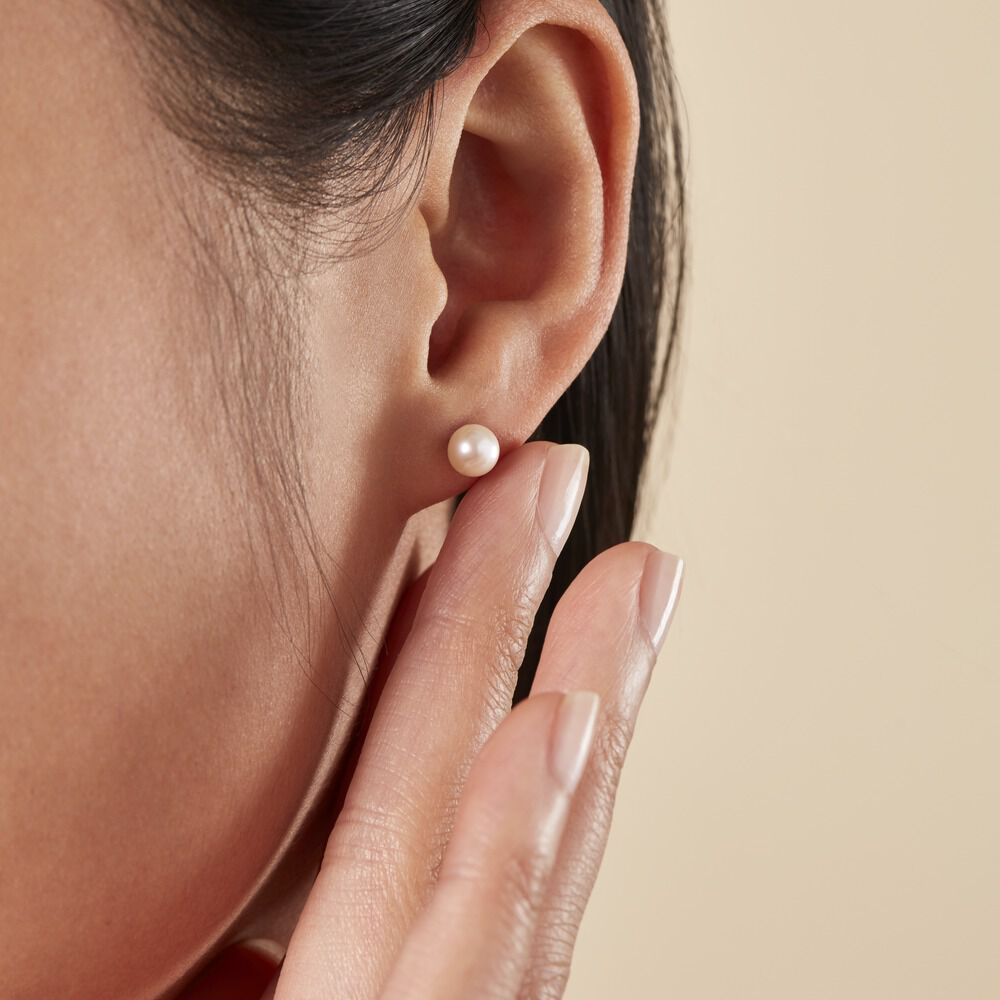 Boucles D'oreilles Suki Or Jaune Perle De Culture - Boucles d'oreilles mariage Femme | Marc Orian