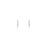 Boucles D'oreilles Puces Adriaan Argent Blanc Oxyde De Zirconium - Puces Femme | Marc Orian