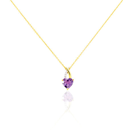 Collier Bertille Or Jaune Amethyste Et Oxyde De Zirconium - Colliers Femme | Marc Orian