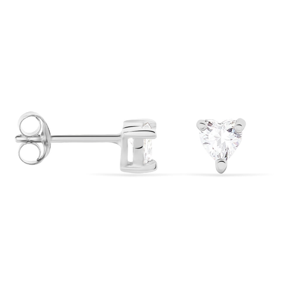 Boucles D'oreilles Puces Breana Argent Blanc Oxyde De Zirconium - Puces Femme | Marc Orian