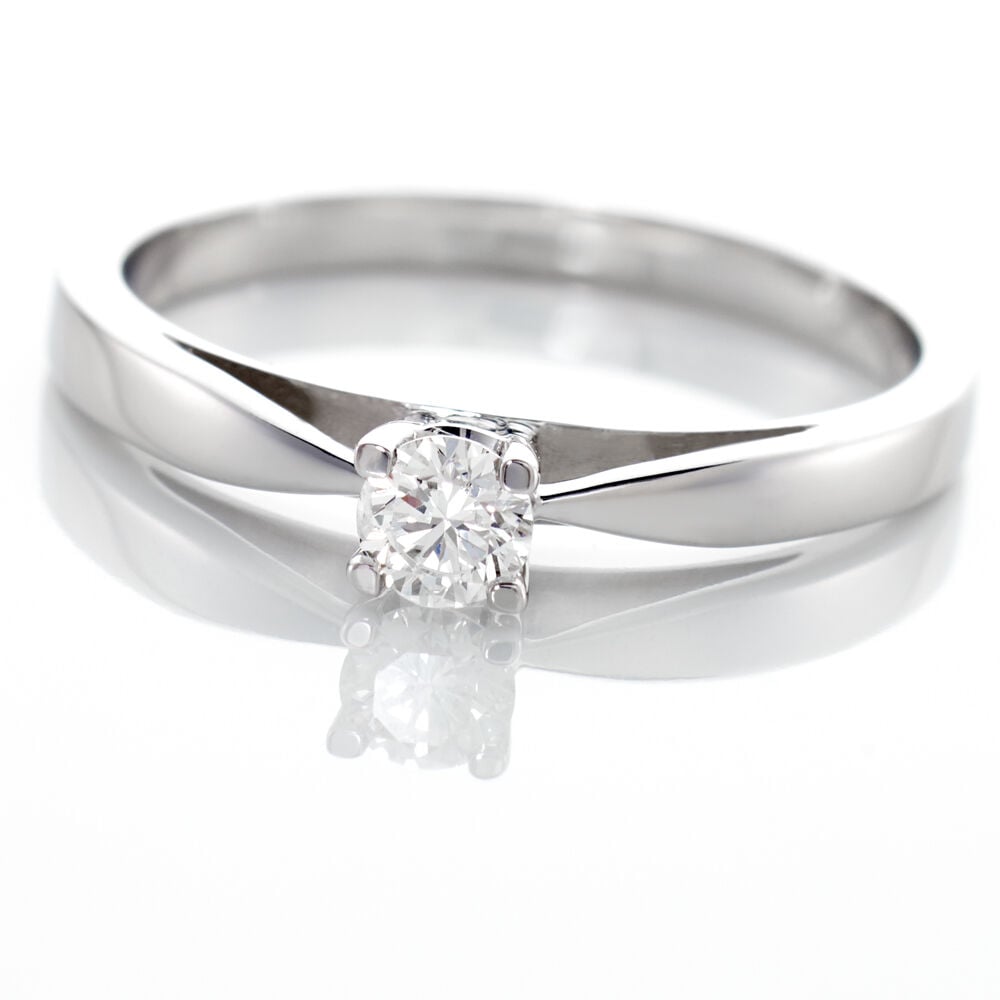 Bague Solitaire Celina Or Blanc Diamant - Solitaires Femme | Marc Orian