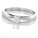 Bague Solitaire Celina Or Blanc Diamant - Solitaires Femme | Marc Orian