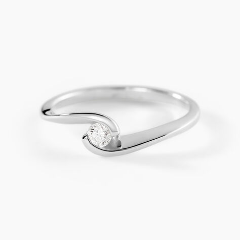 Bague Solitaire Vrille Or Blanc Diamant - Solitaires Femme | Marc Orian