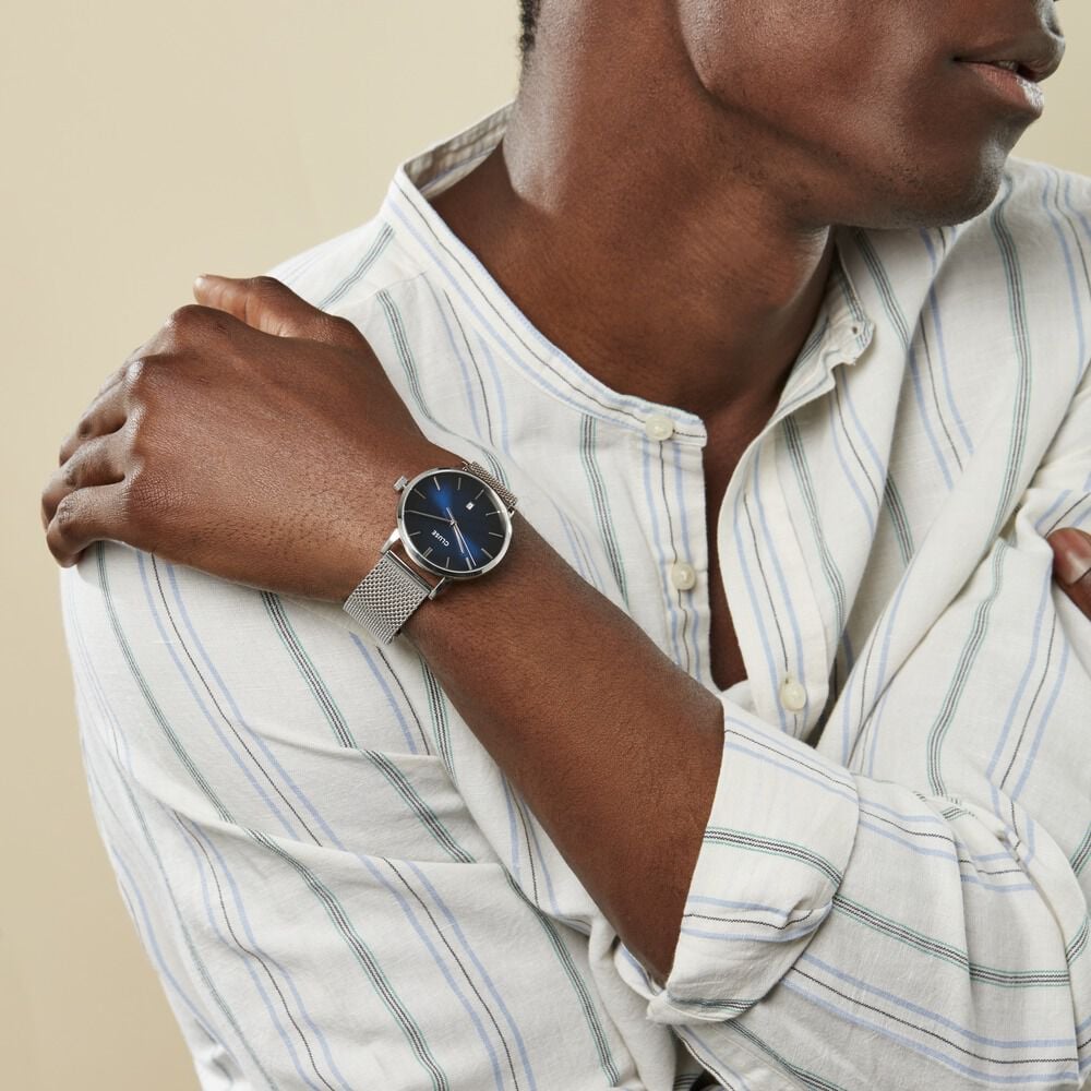 Coffret Montre Cluse Aravis Bleu Fumé - Montres étanches Homme | Marc Orian
