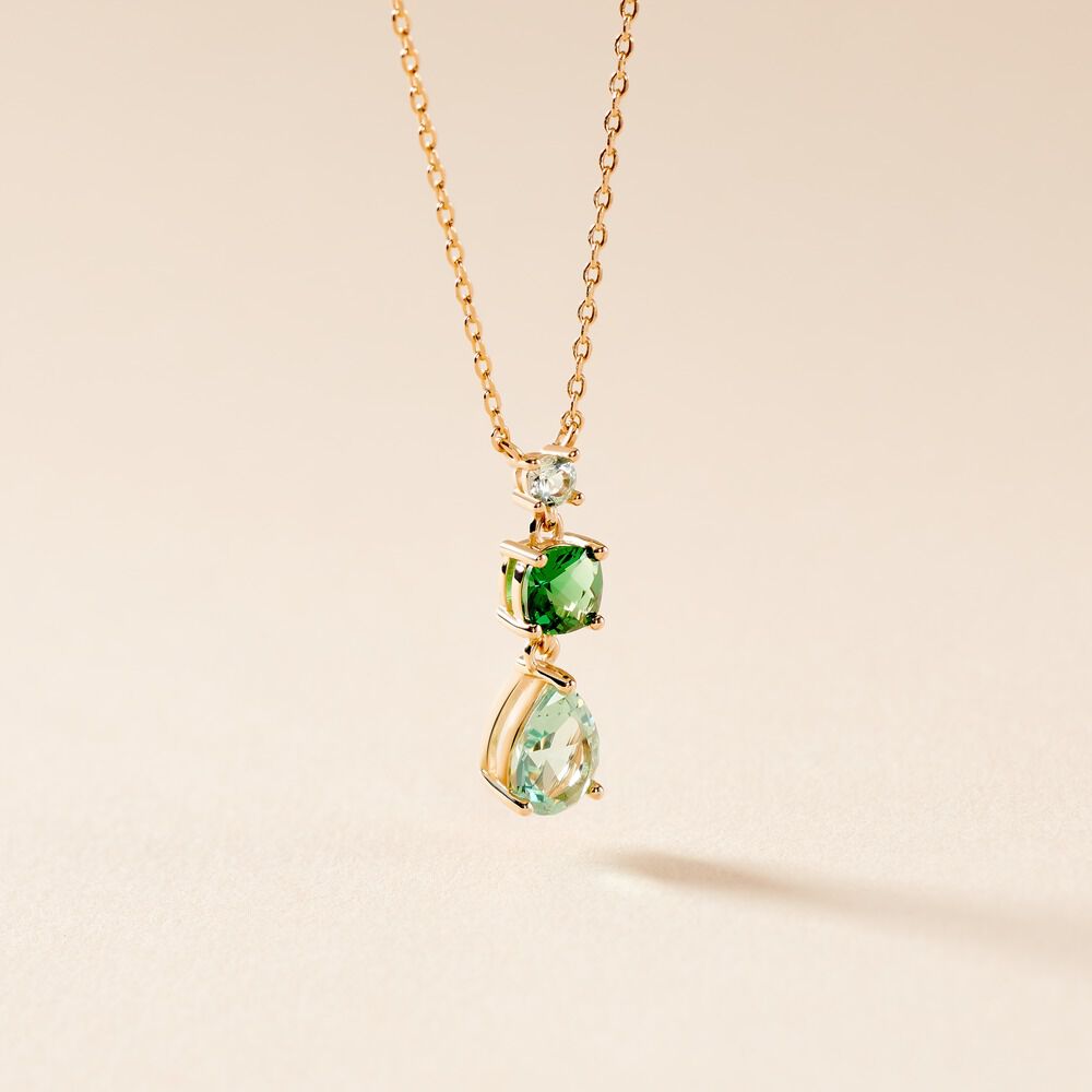 Collier Huffie Plaqué Or Jaune Pierre D'imitation - Colliers avec pierres Femme | Marc Orian