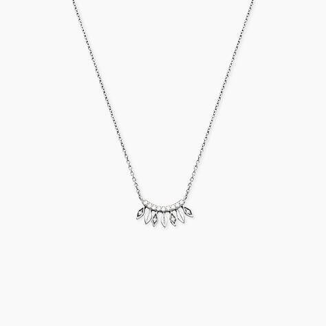 Collier Yannique Argent Blanc Oxyde De Zirconium - Colliers avec pierres Femme | Marc Orian