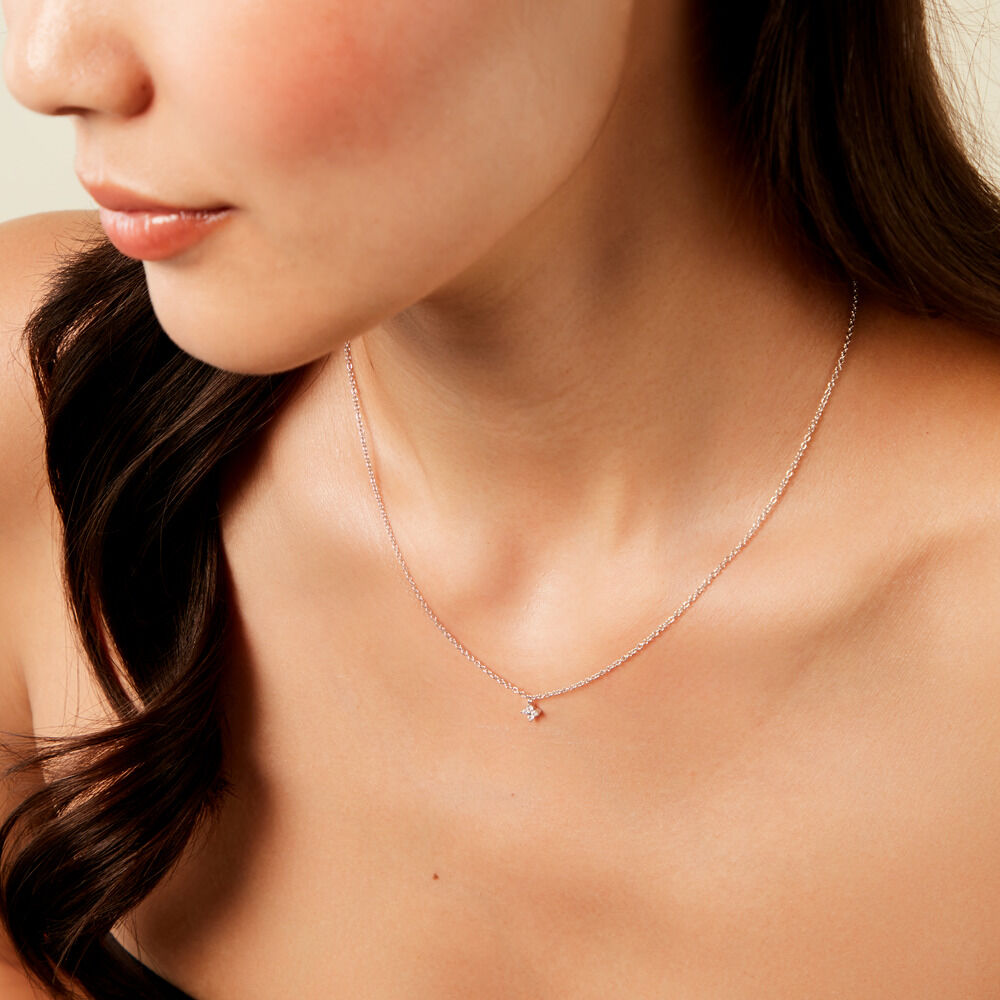 Collier Leonce Argent Blanc Oxyde De Zirconium - Colliers avec pierres Femme | Marc Orian