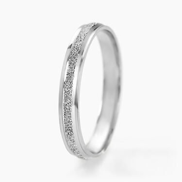 Alliance Caroline Sablee Ruban Plat Or Blanc