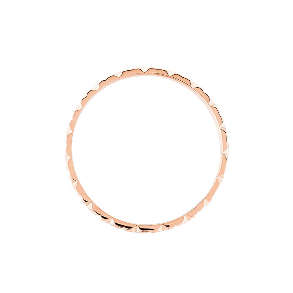 Alliance Fleur Diamantee Ruban Plat Or Rose - Alliances duo Unisex | Marc Orian