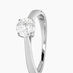 Bague Vicoeuria Ld Platine Blanc Diamant Synth&eacute;tique - Solitaires Femme | Marc Orian