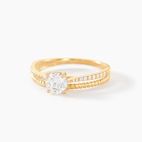 Bague Solitaire Rosemonde Or Jaune Oxyde De Zirconium - Solitaires Femme | Marc Orian