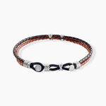 Bracelet Jourdan Colibri Acier Marron - Bracelets cuir Homme | Marc Orian